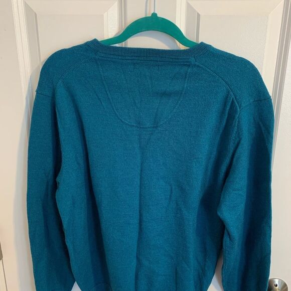 Club Room Size XL Men’s V-Neck Sweater in Teal - Picture 3 of 3